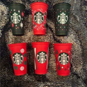 Starbucks Color-Changing Holiday Reusable Cups Set